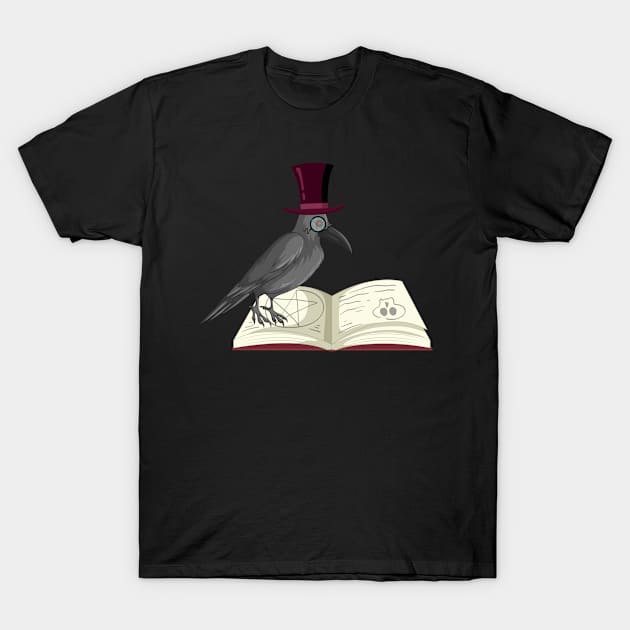 Dark Magic Raven Crow T-Shirt by Denotation
